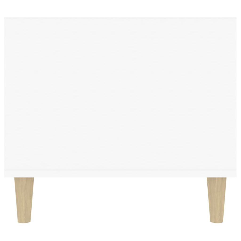 Kavos staliukas, baltas, 90x49x45cm, apdirbta mediena, blizgus