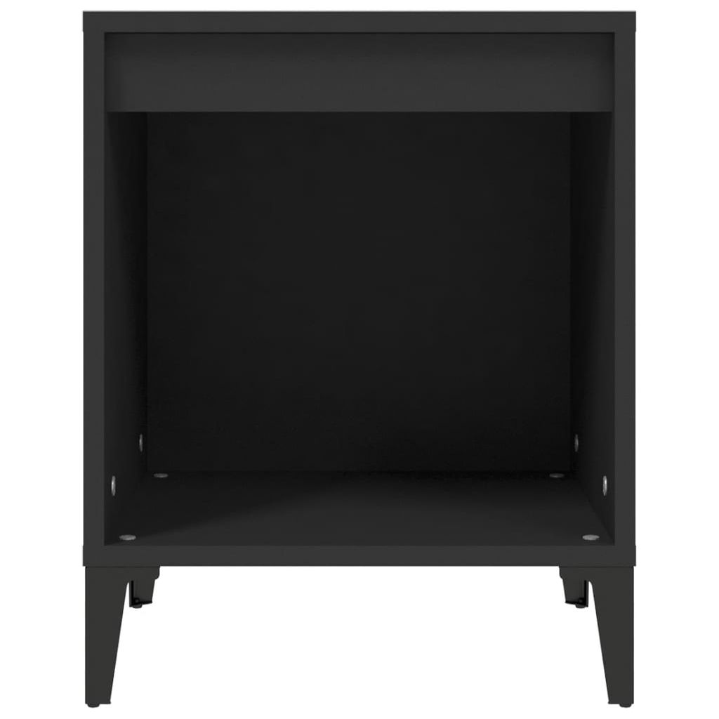Naktinės spintelės, 2vnt., juodos spalvos, 40x35x50cm