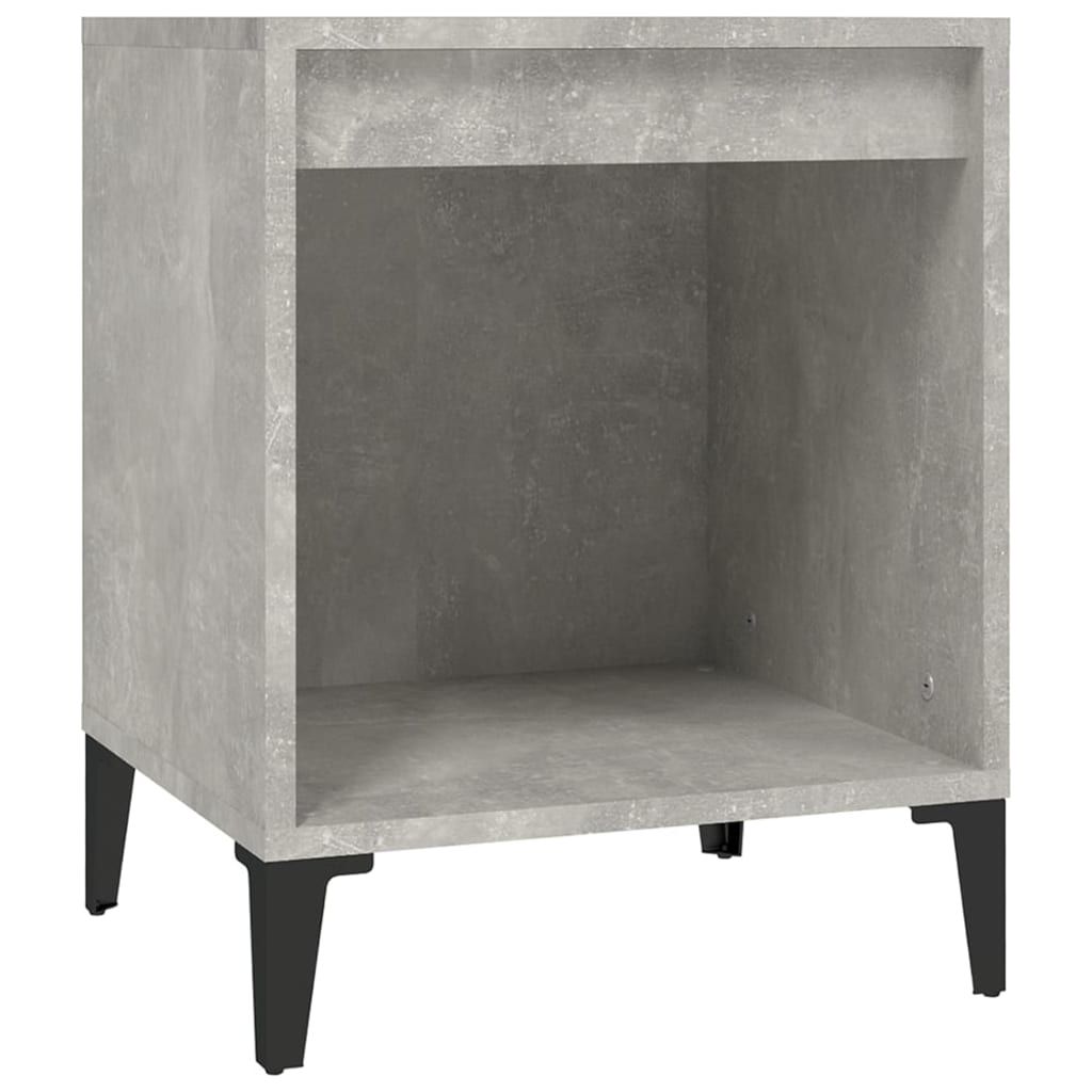 Naktinės spintelės, 2vnt., betono pilkos spalvos, 40x35x50cm