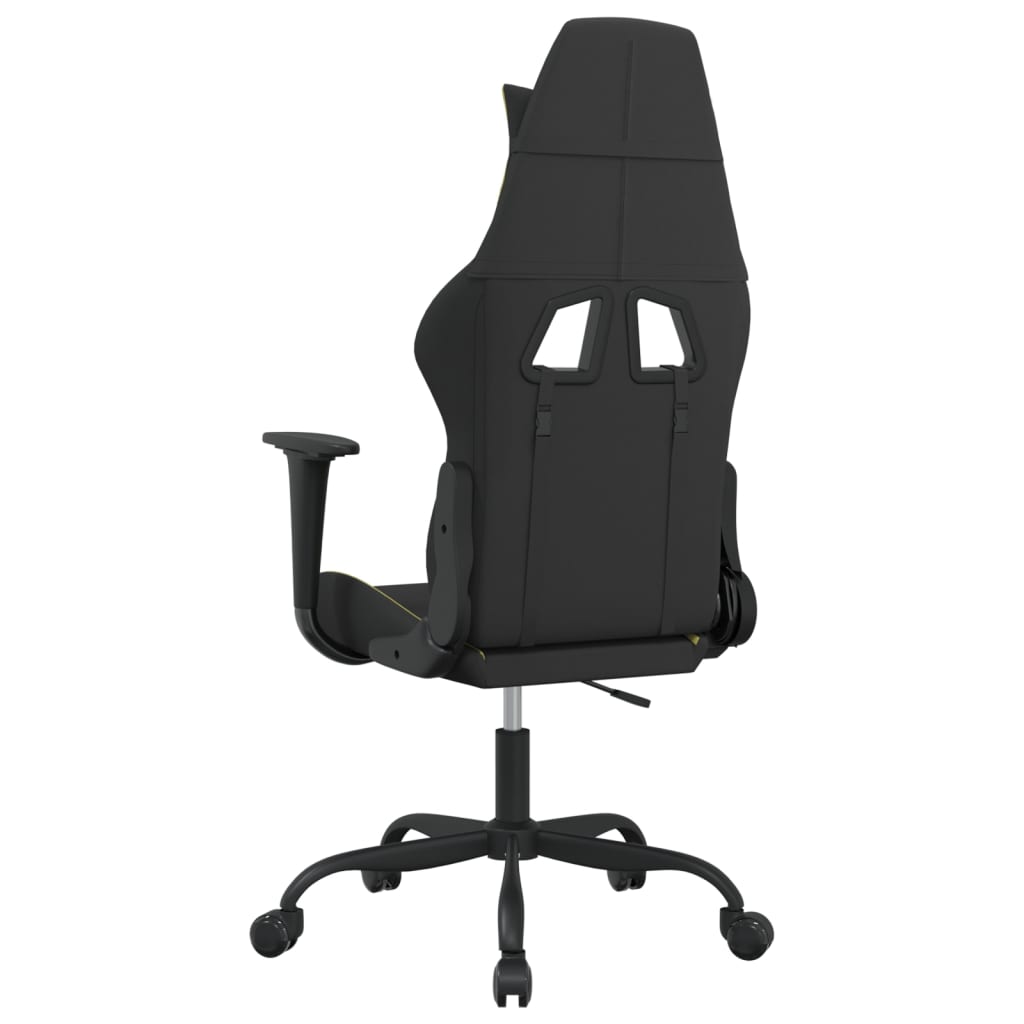 Žaidimų kėdė, juodos ir šviesiai žalios spalvos, audinys (314371)