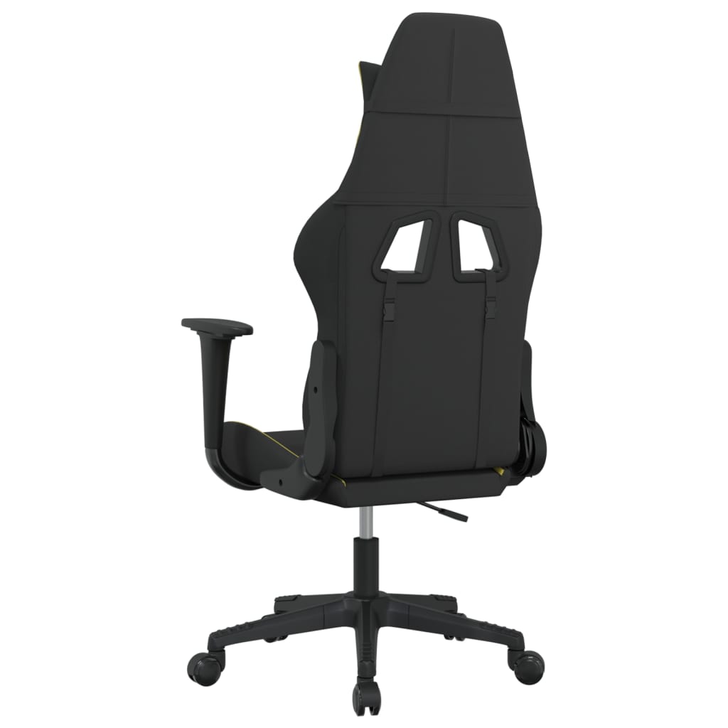 Žaidimų kėdė, juodos ir šviesiai žalios spalvos, audinys (314373)