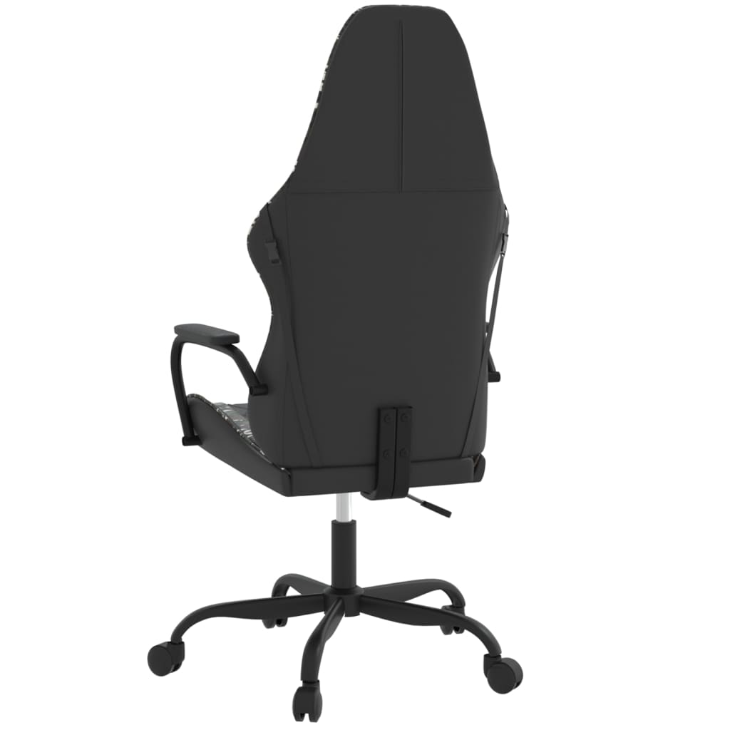 Žaidimų kėdė, juodos ir kamufliažinės spalvos, dirbtinė oda (314378)