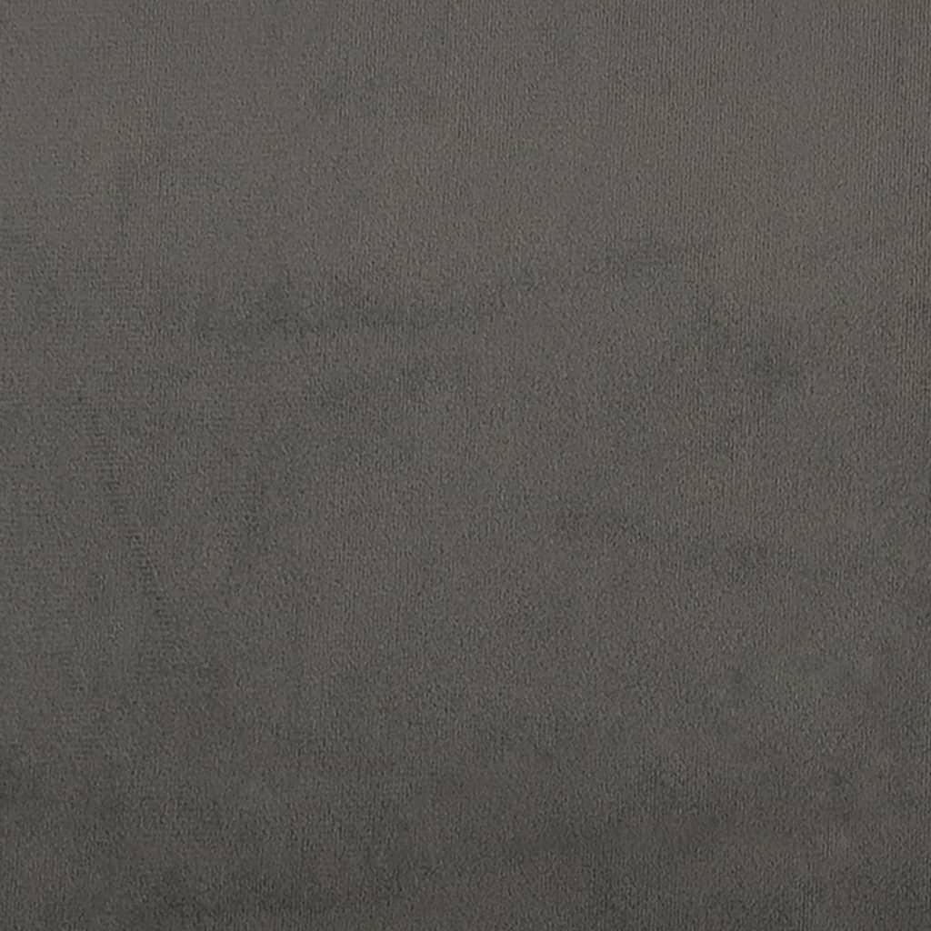 Lovos rėmas su galvūgaliu, tamsiai pilkas, 100x200 cm, aksomas