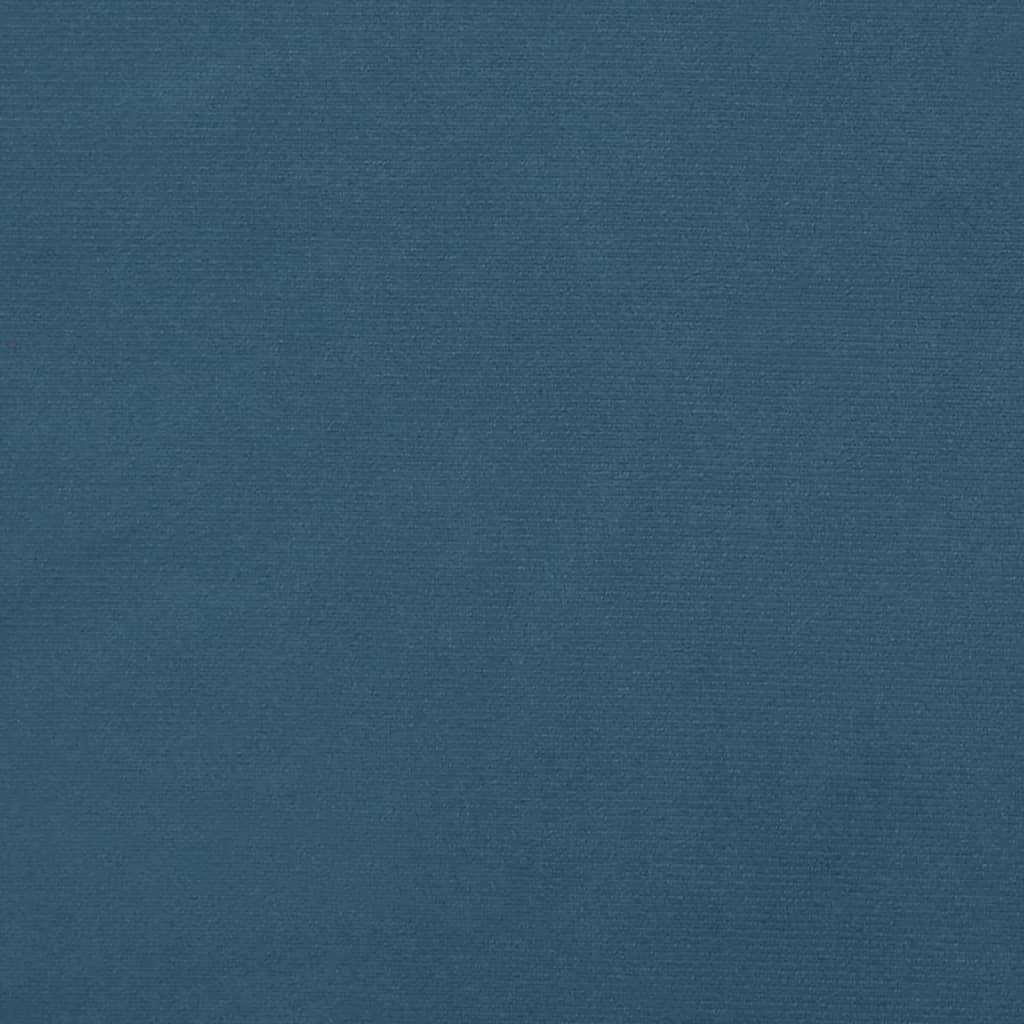 Lovos rėmas su galvūgaliu, tamsiai mėlynas, 100x200 cm, aksomas
