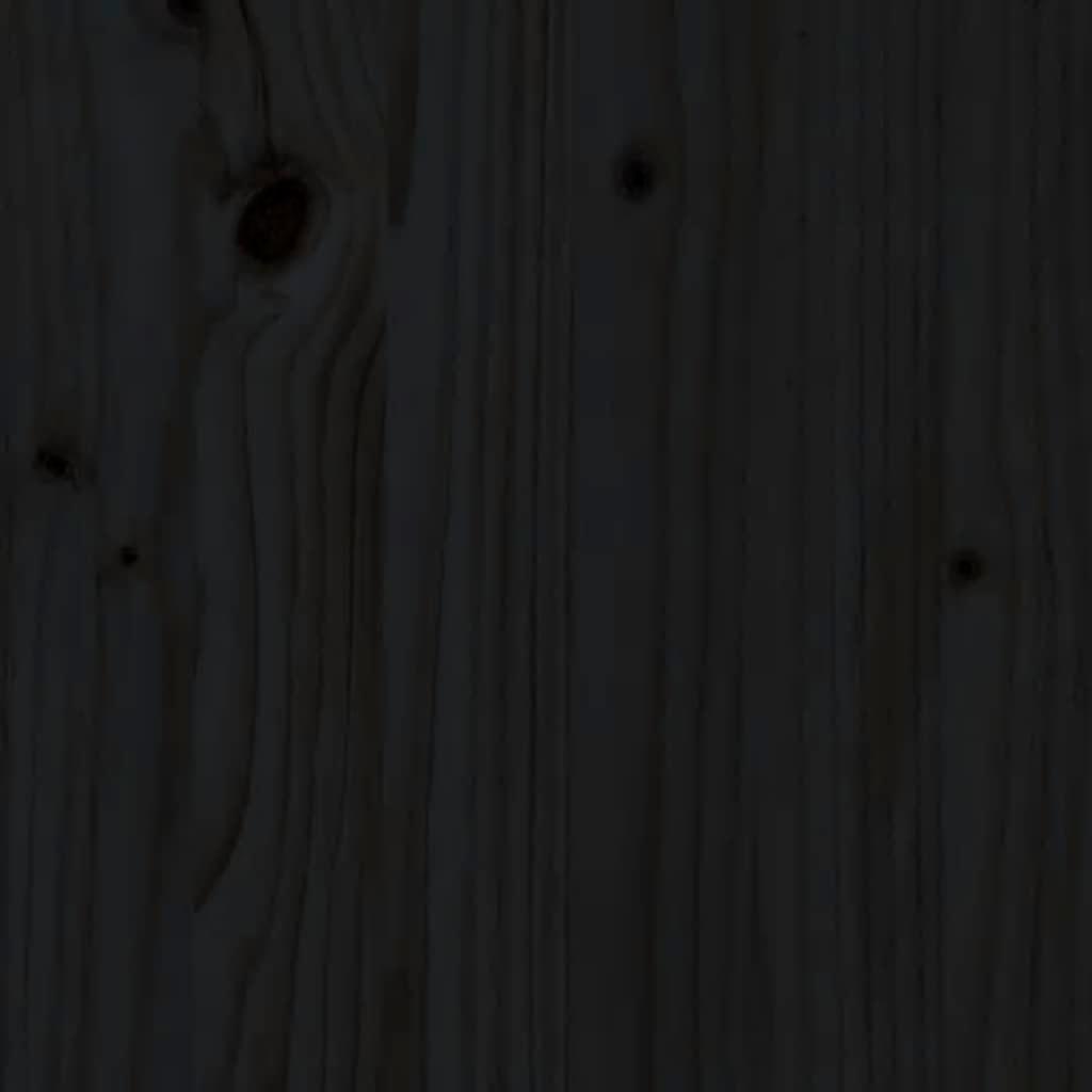 Lovos rėmas su galvūgaliu, juodas, 120x200cm, medienos masyvas