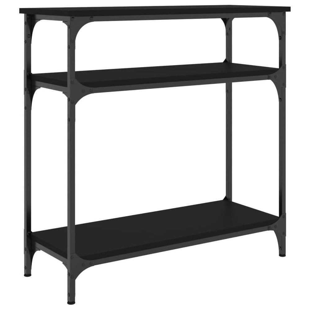 Konsolinis staliukas, juodas, 75x29x75cm, apdirbta mediena