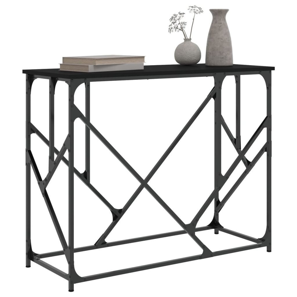 Konsolinis staliukas, juodas, 100x40x80cm, apdirbta mediena