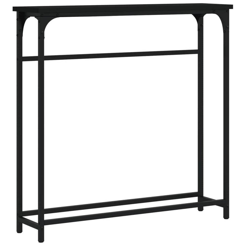Konsolinis staliukas, juodas, 75x19,5x75cm, apdirbta mediena