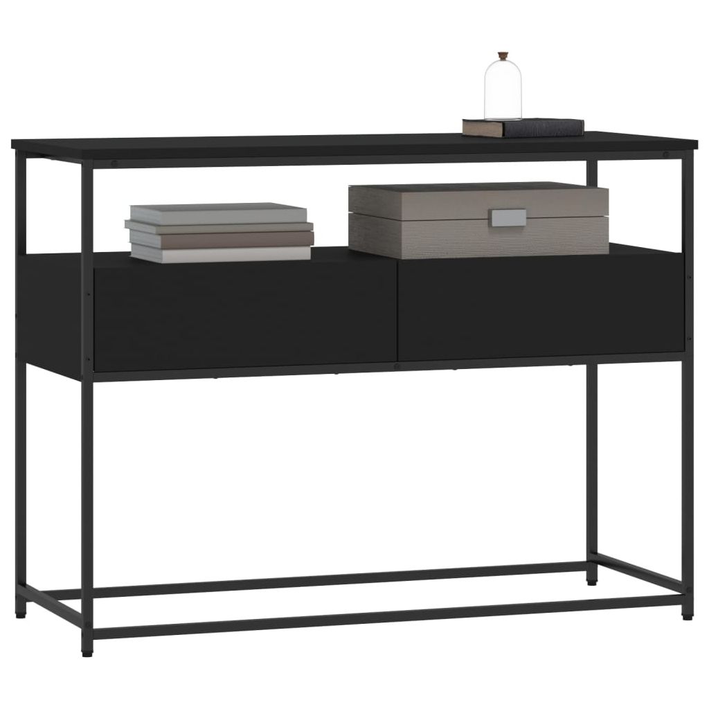 Konsolinis staliukas, juodas, 100x40x75cm, apdirbta mediena