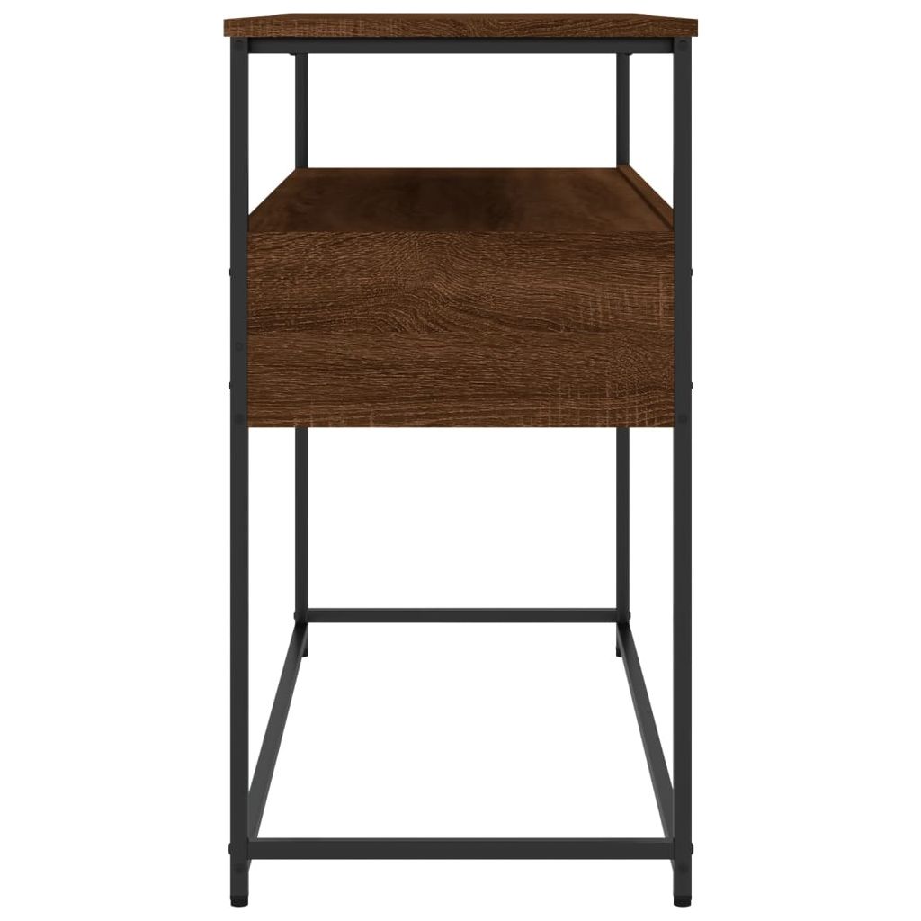 Konsolinis staliukas, rudas ąžuolo, 100x40x75cm, mediena