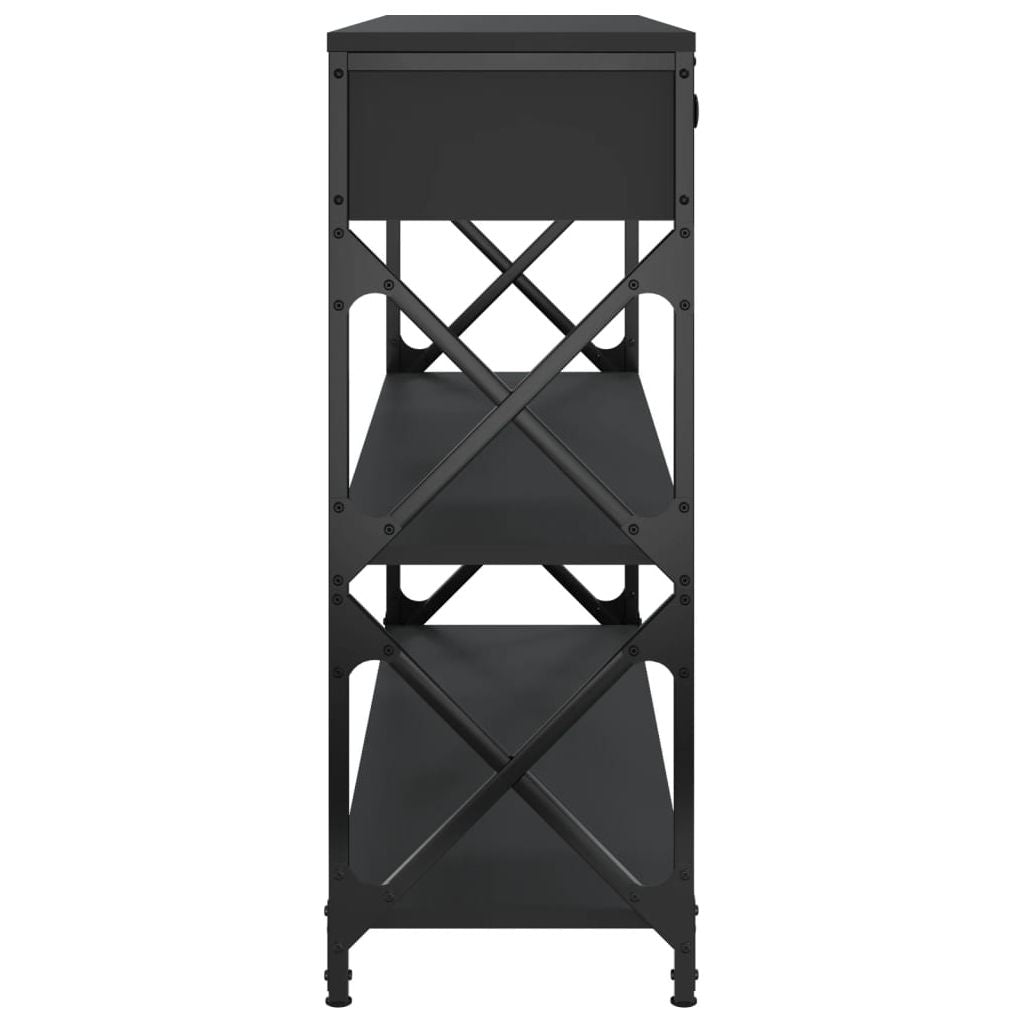 Konsolinis staliukas, juodas, 100x28x75cm, apdirbta mediena