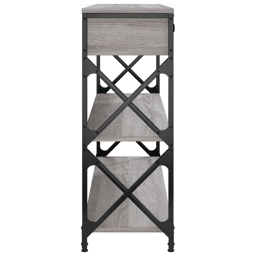 Konsolinis staliukas, pilkas ąžuolo, 100x28x75cm, mediena