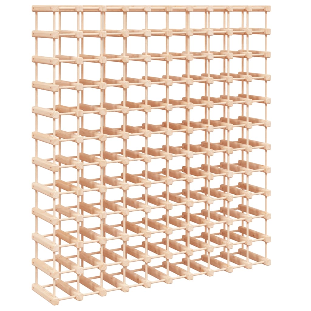 Vyno laikiklis 120 butelių, 112,5x23x123,5cm, pušies masyvas