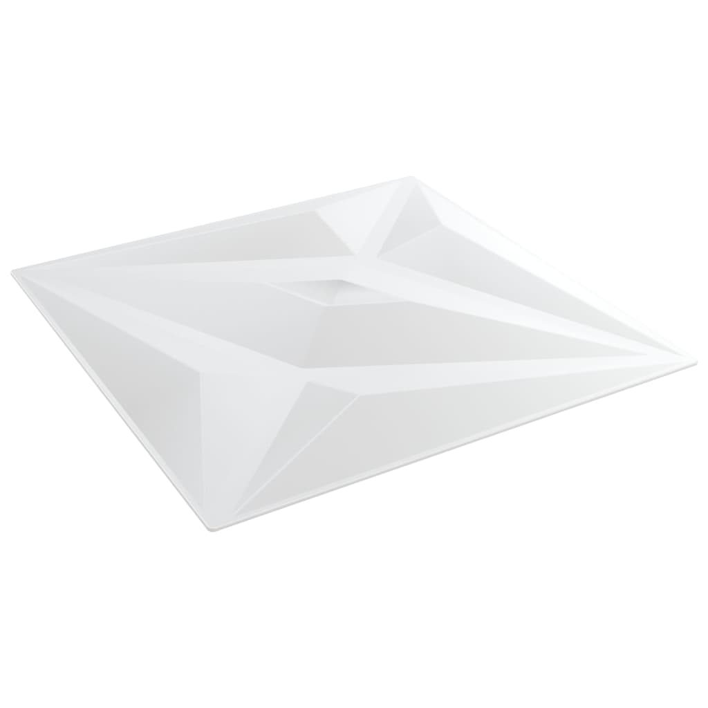 Sienų plokštės, 12vnt., baltos, 50x50cm, EPS, 3m²