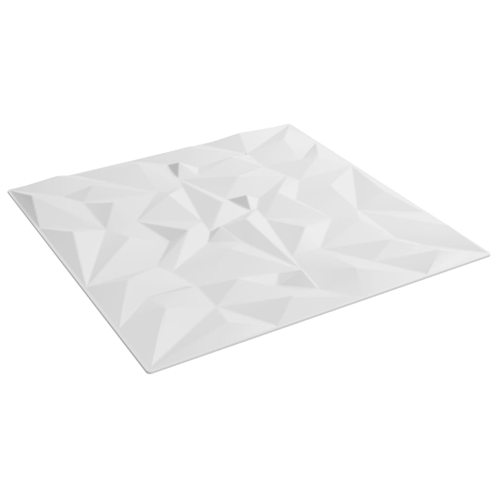 Sienų plokštės, 48vnt., baltos, 50x50cm, EPS, 12m²