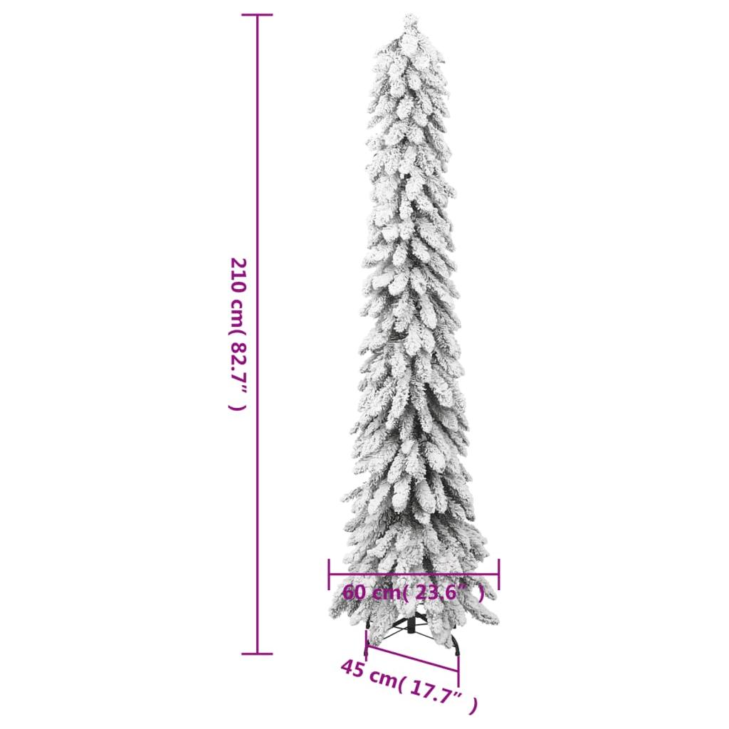 Dirbtinė Kalėdų eglutė su 130 LED ir sniegu, 210cm