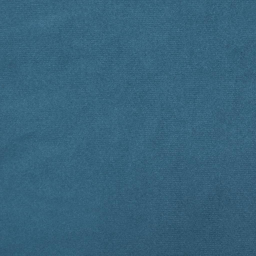 Lova su ištraukiama dalimi/stalčiais, mėlyna, 80x200cm, aksomas