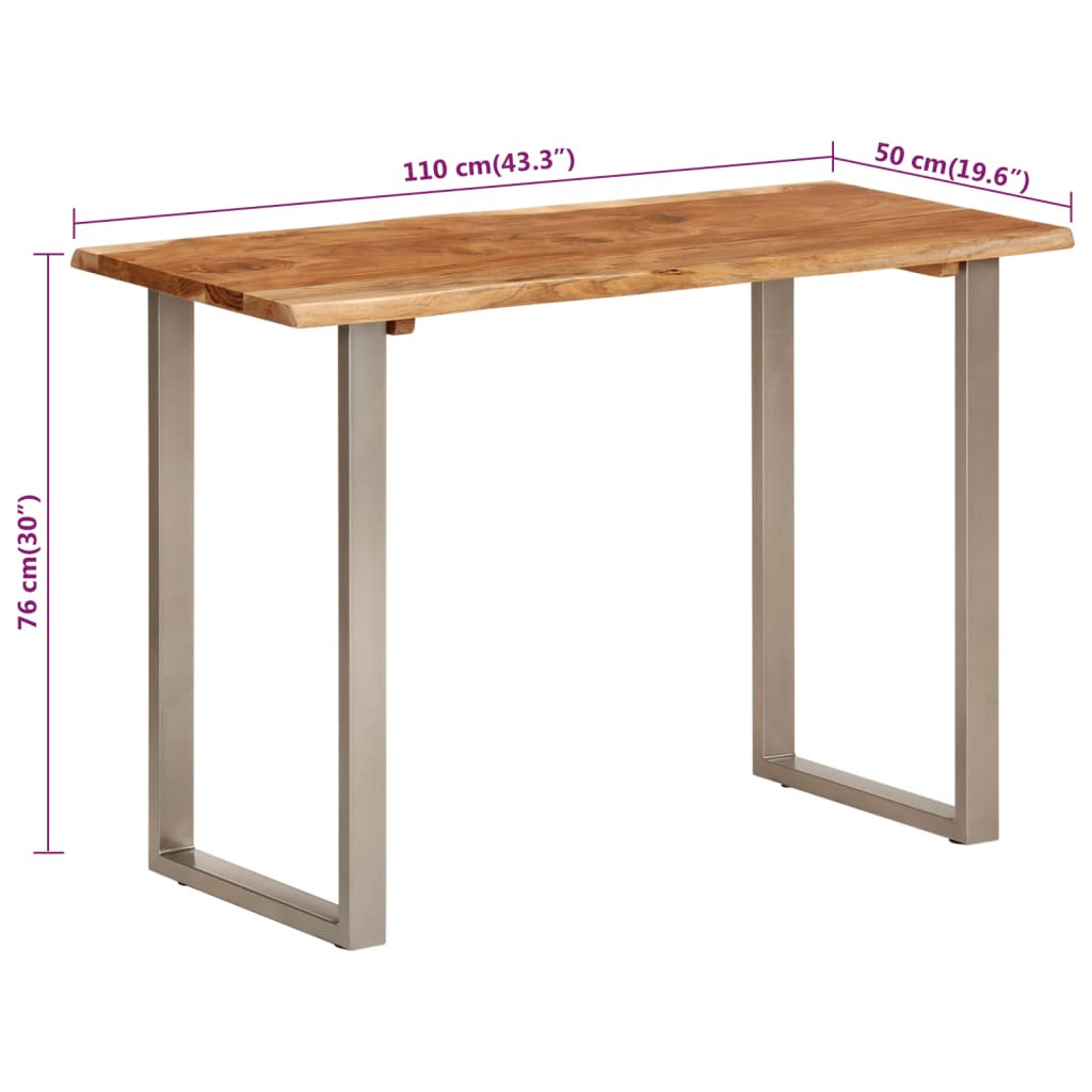 Valgomojo stalas, 110x50x76cm, akacijos medienos masyvas