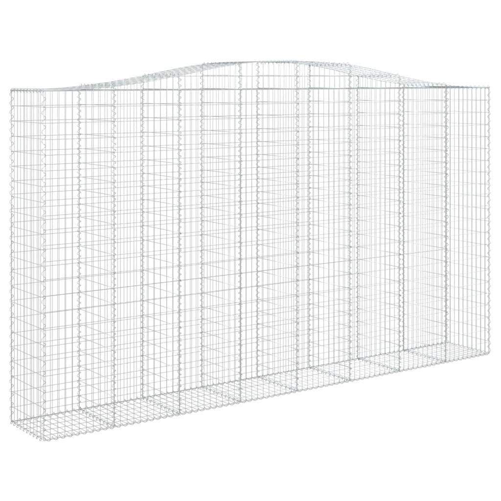 Išlenkti gabiono krepšiai, 10vnt., 400x50x220/240cm, geležis