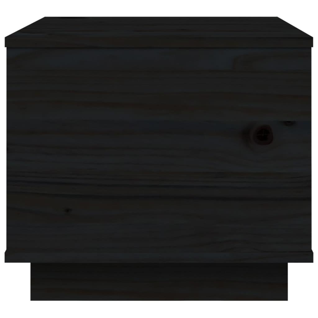 Kavos staliukas, juodas, 40x50x35cm, pušies medienos masyvas