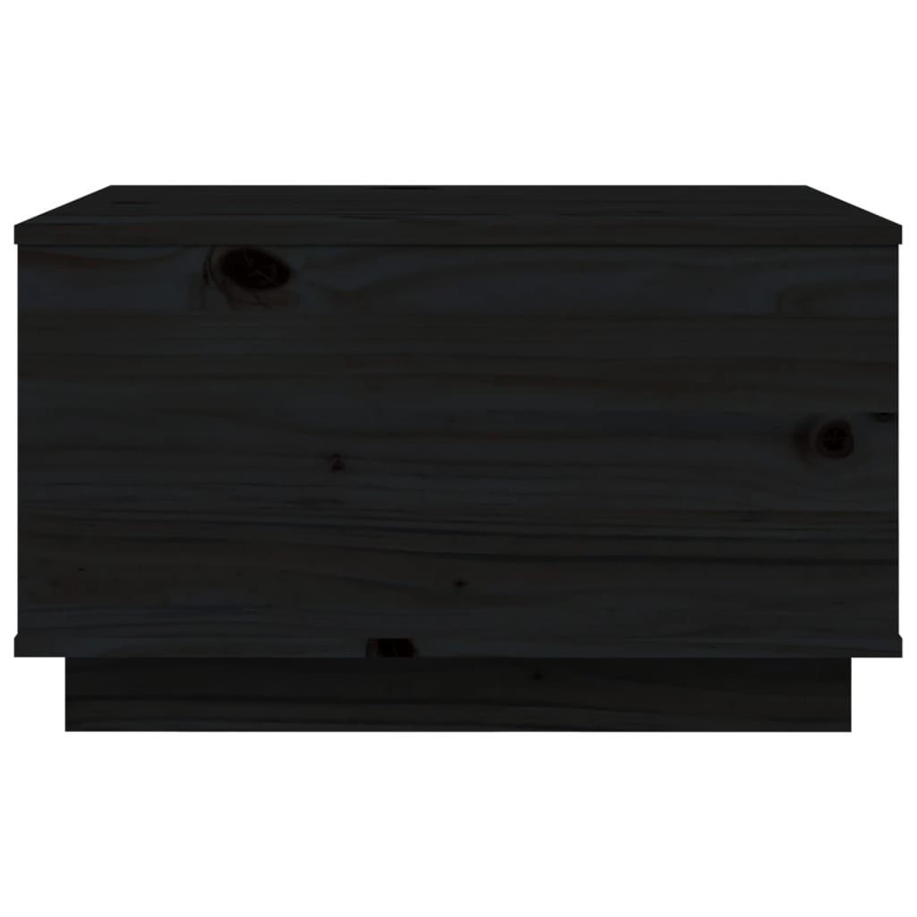 Kavos staliukas, juodas, 60x50x35cm, pušies medienos masyvas