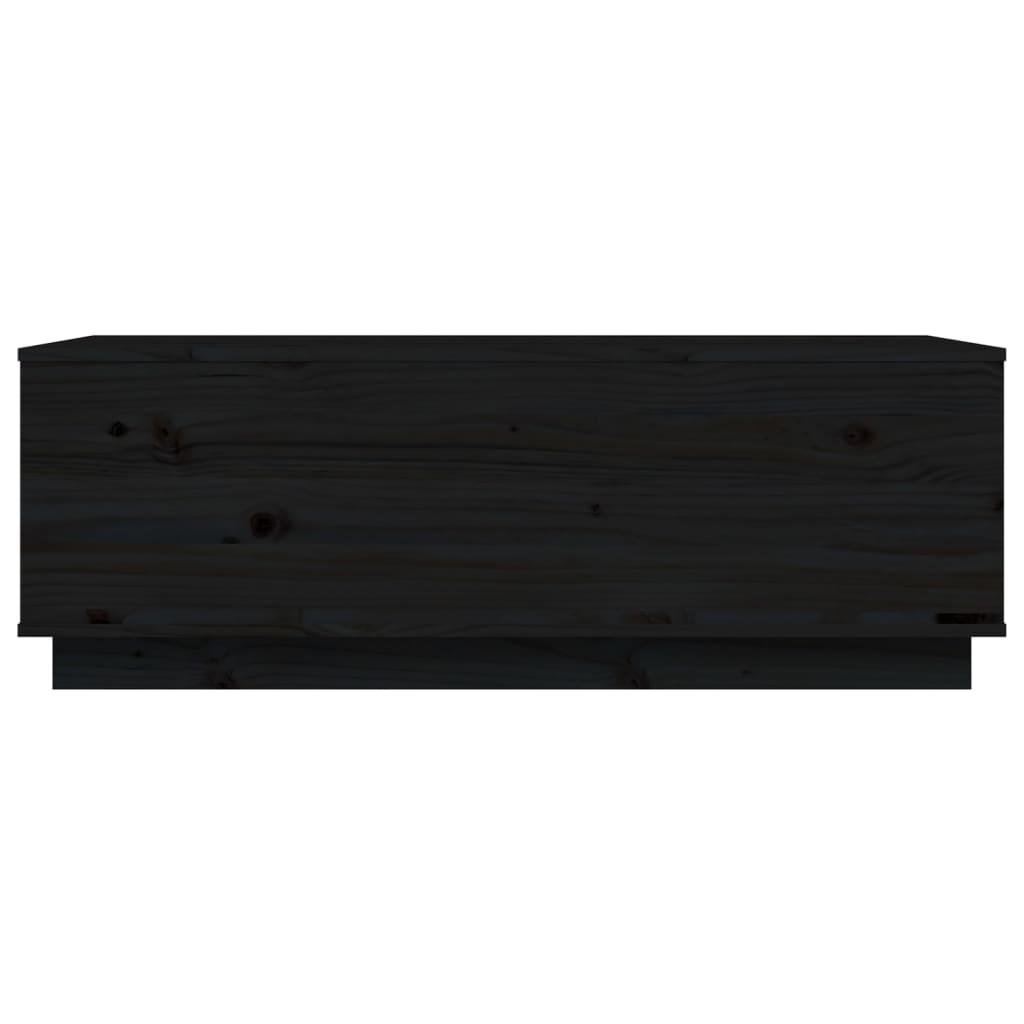 Kavos staliukas, juodas, 100x50x35cm, pušies medienos masyvas