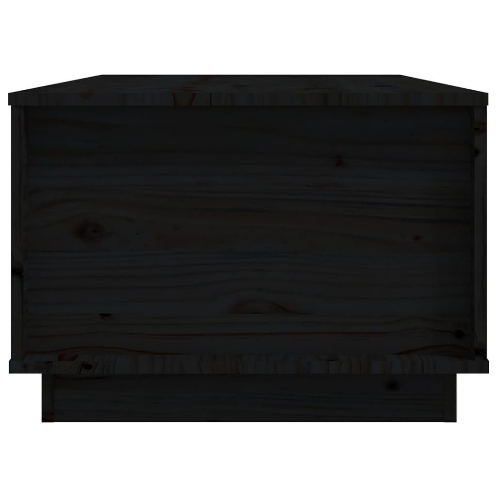 Kavos staliukas, juodas, 100x50x35cm, pušies medienos masyvas
