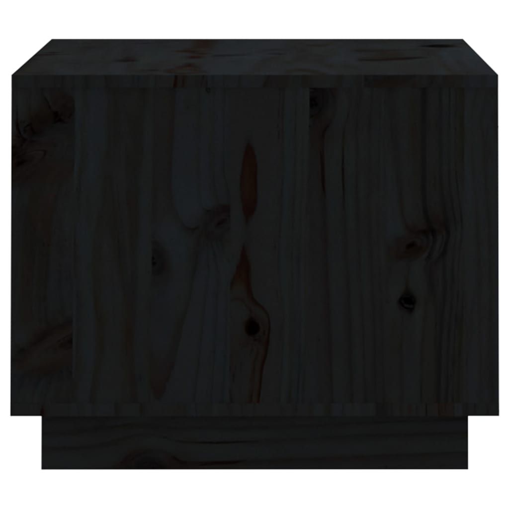 Kavos staliukas, juodas, 120x50x40,5cm, pušies medienos masyvas
