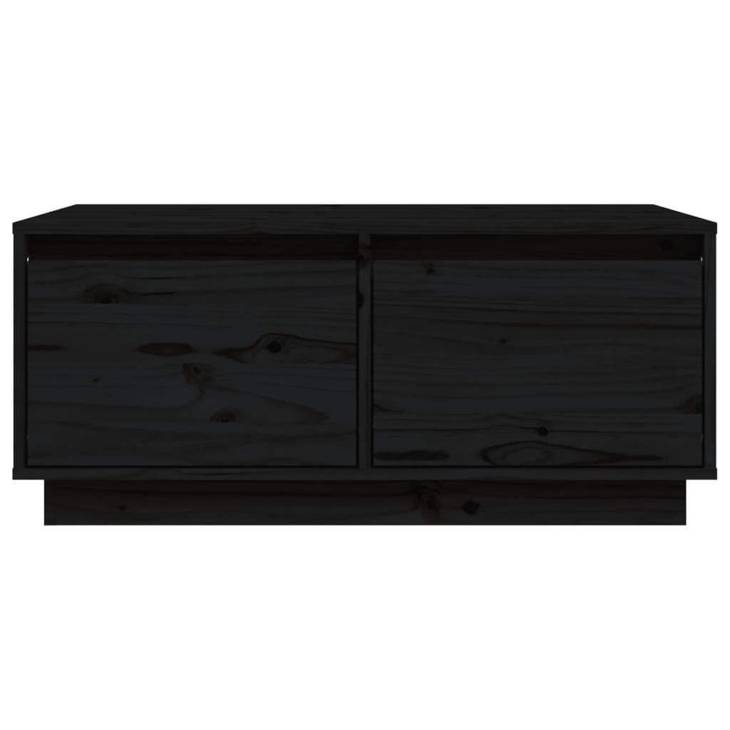 Kavos staliukas, juodas, 80x50x35cm, pušies medienos masyvas