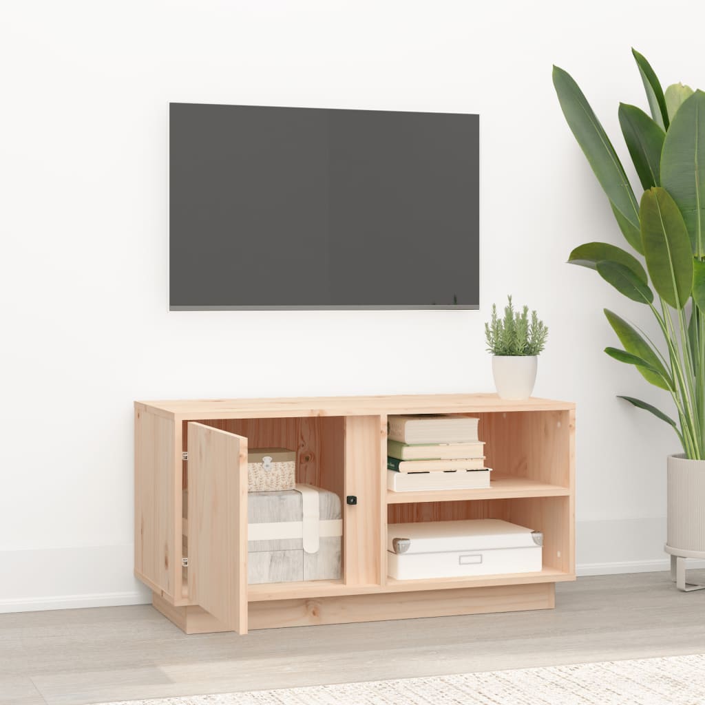 Televizoriaus spintelė, 80x35x40,5cm, pušies medienos masyvas