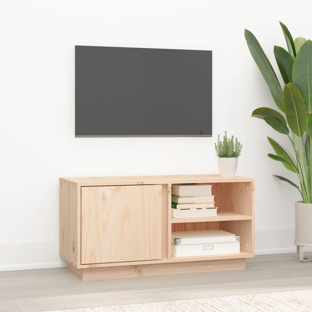 Televizoriaus spintelė, 80x35x40,5cm, pušies medienos masyvas