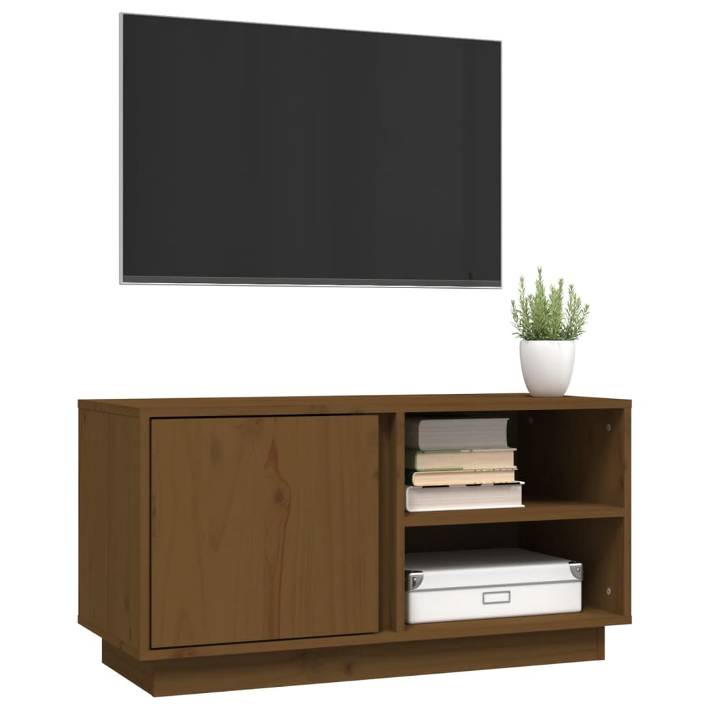 Televizoriaus spintelė, medaus ruda, 80x35x40,5cm, pušis