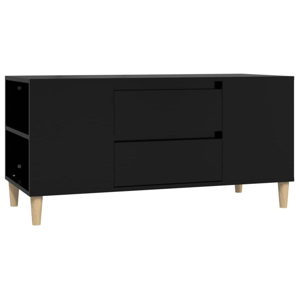 Televizoriaus spintelė, juodos spalvos, 102x44,5x50cm, mediena
