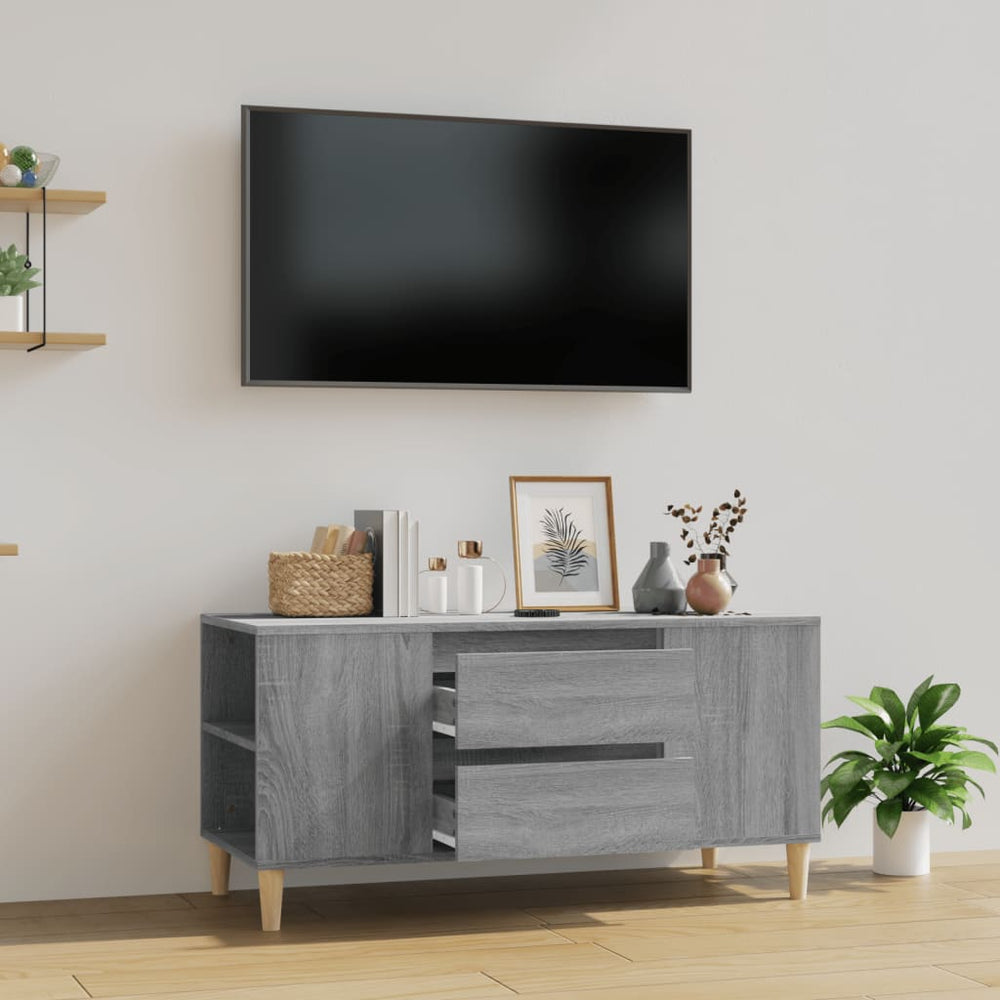 Televizoriaus spintelė, pilka ąžuolo, 102x44,5x50cm, mediena