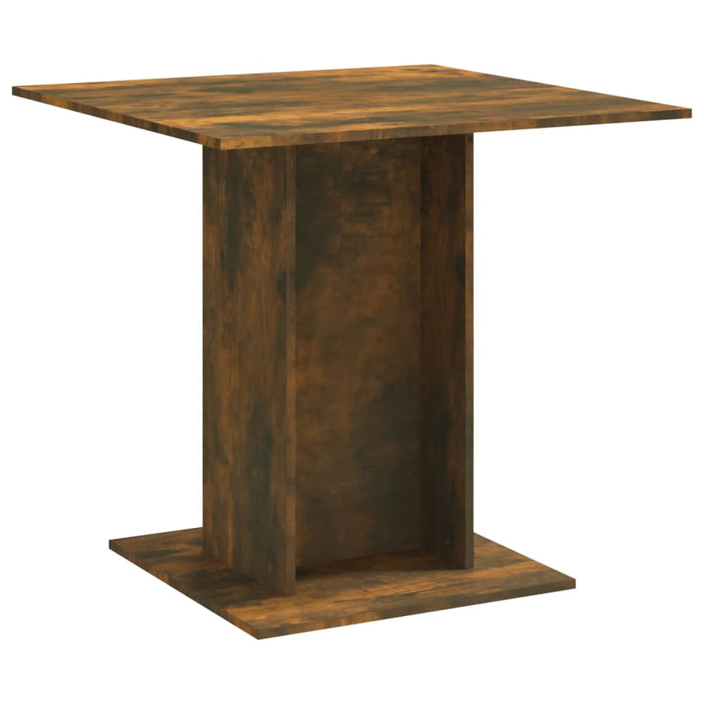 Valgomojo stalas, dūminio ąžuolo, 80x80x75cm, apdirbta mediena