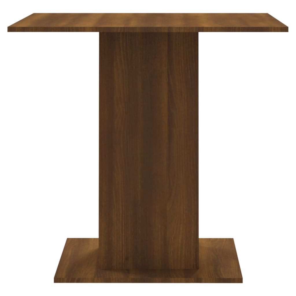 Valgomojo stalas, rudas ąžuolo, 80x80x75cm, apdirbta mediena