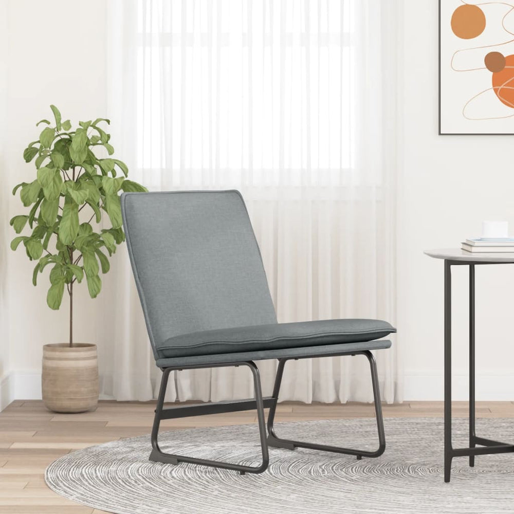 Poilsio kėdė, šviesiai pilkos spalvos, 52x75x76cm, audinys