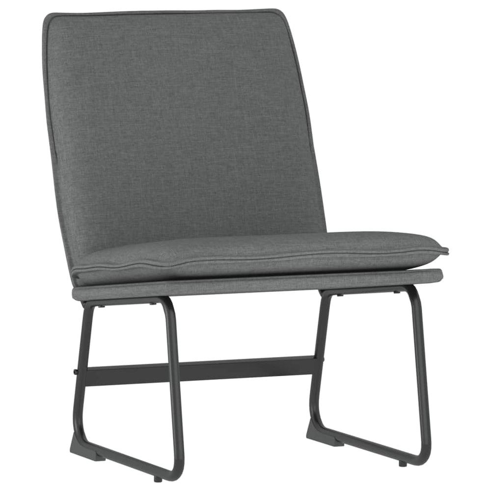 Poilsio kėdė, tamsiai pilkos spalvos, 52x75x76cm, audinys