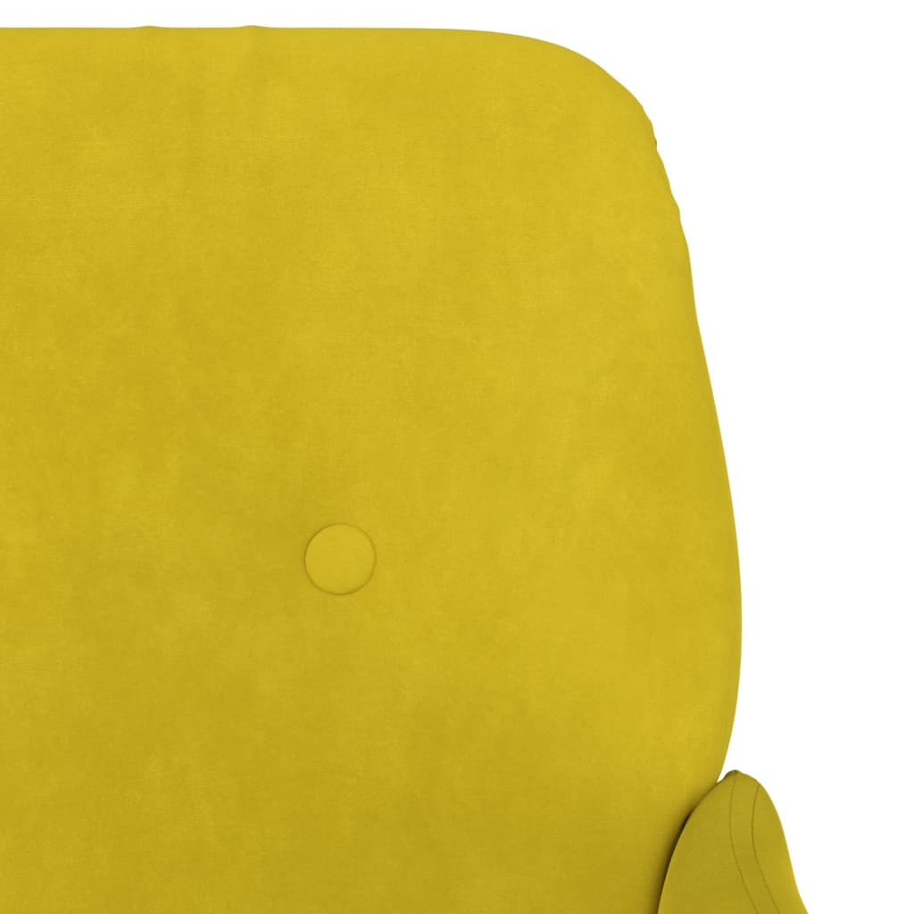 Suoliukas, geltonos spalvos, 108x79x79cm, aksomas