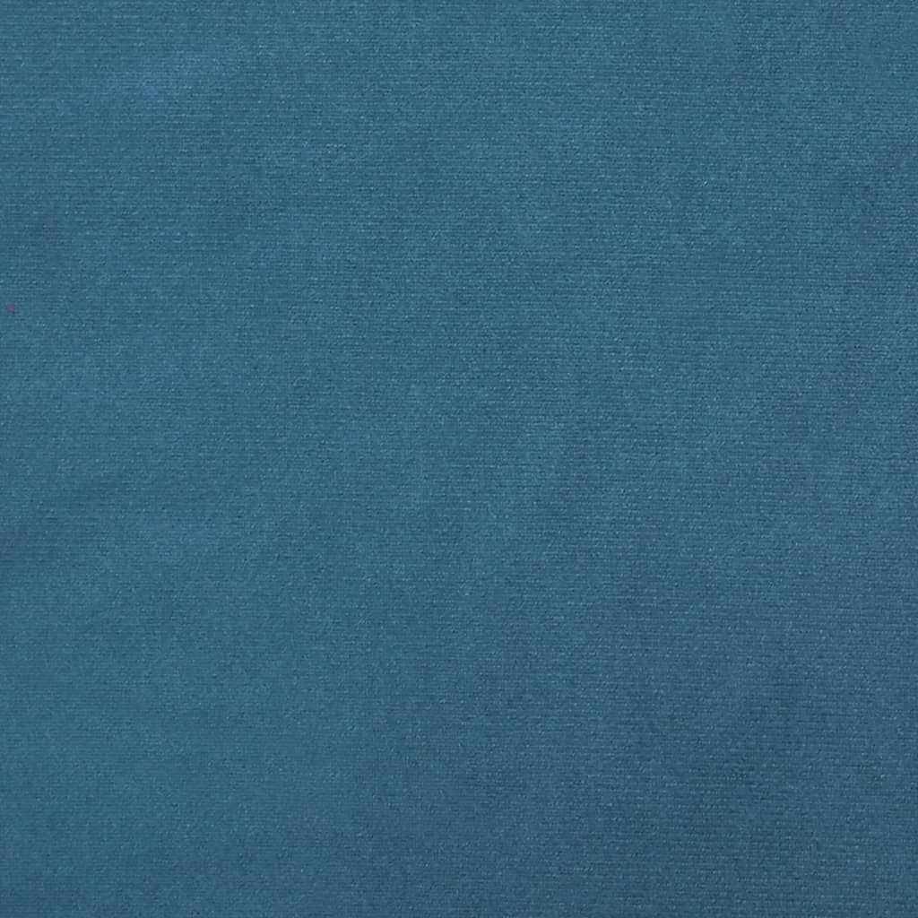 Suoliukas, mėlynos spalvos, 108x79x79cm, aksomas
