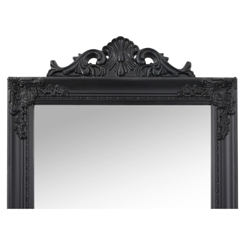 Laisvai pastatomas veidrodis, juodos spalvos, 40x180cm