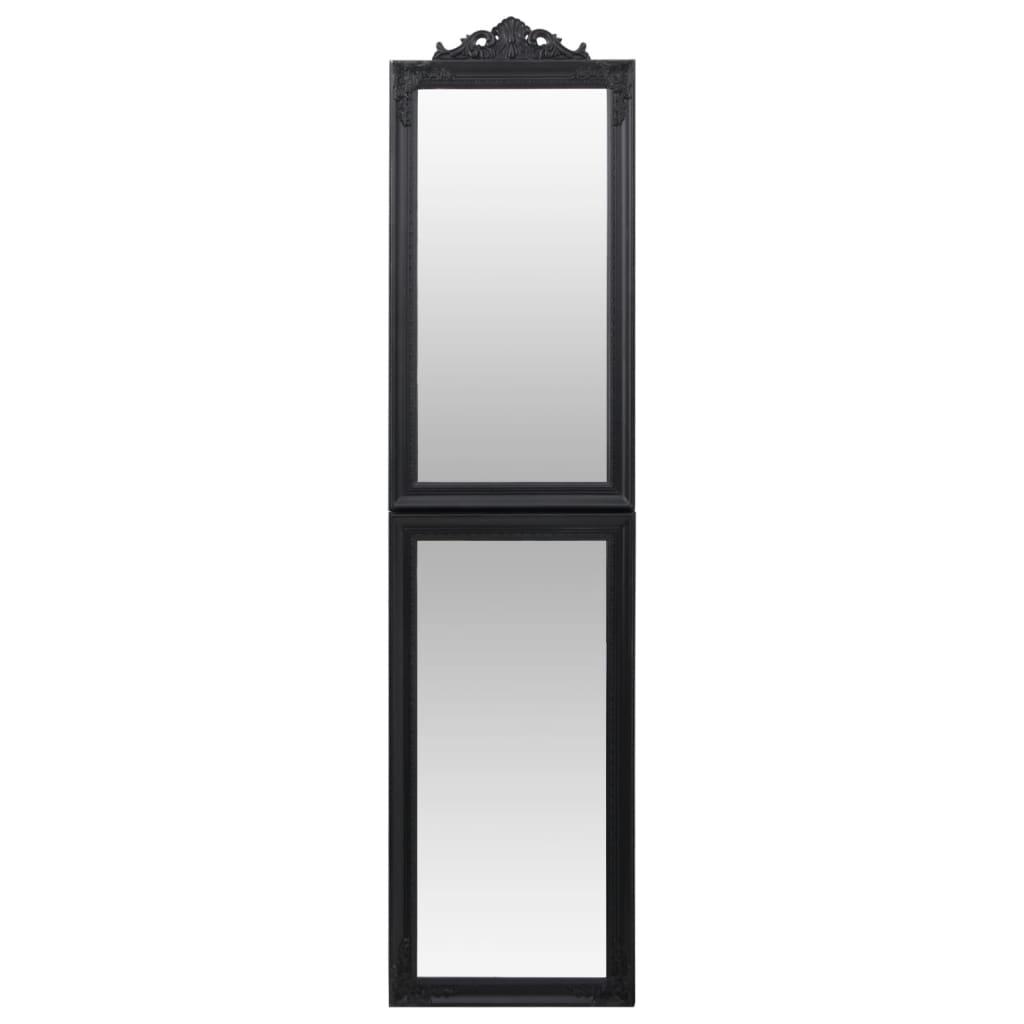 Laisvai pastatomas veidrodis, juodos spalvos, 50x200cm