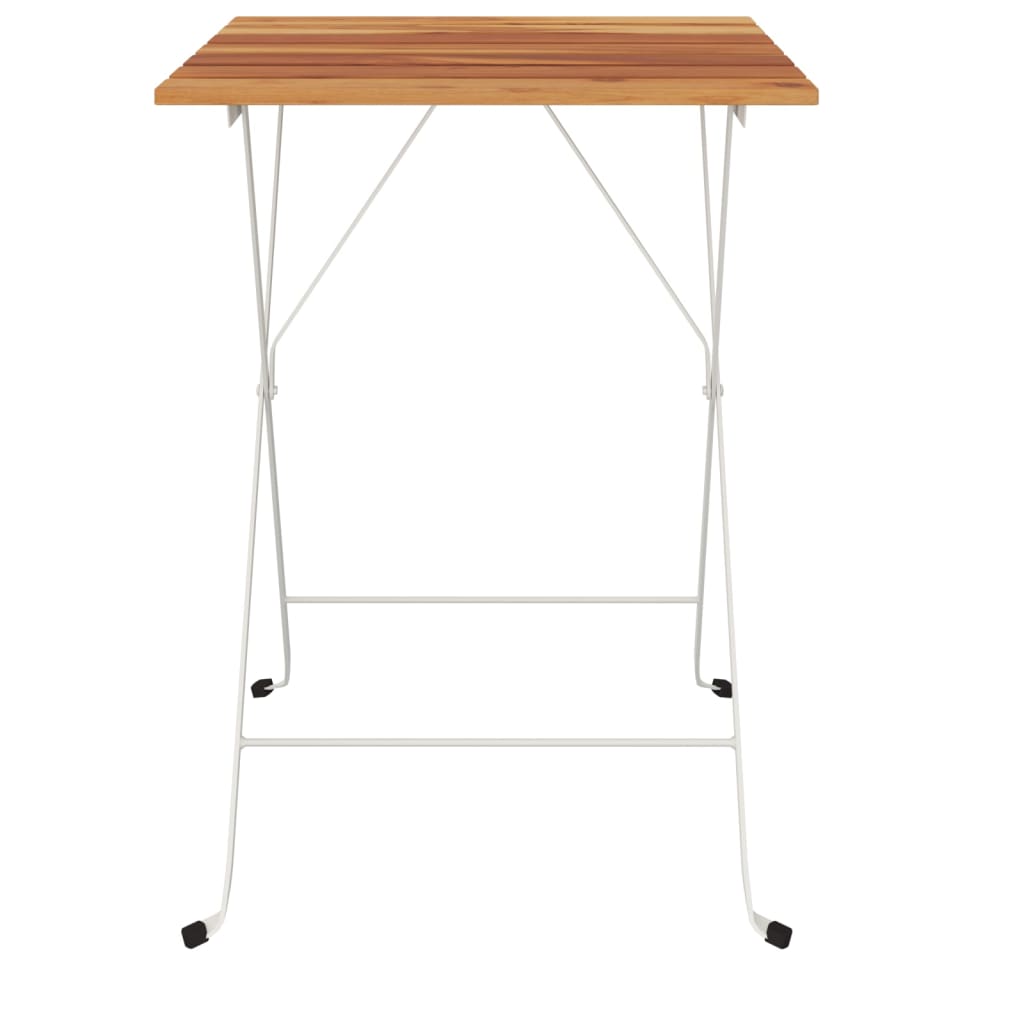 Sulankstomas bistro stalas, 55x54x71cm, akacija ir plienas