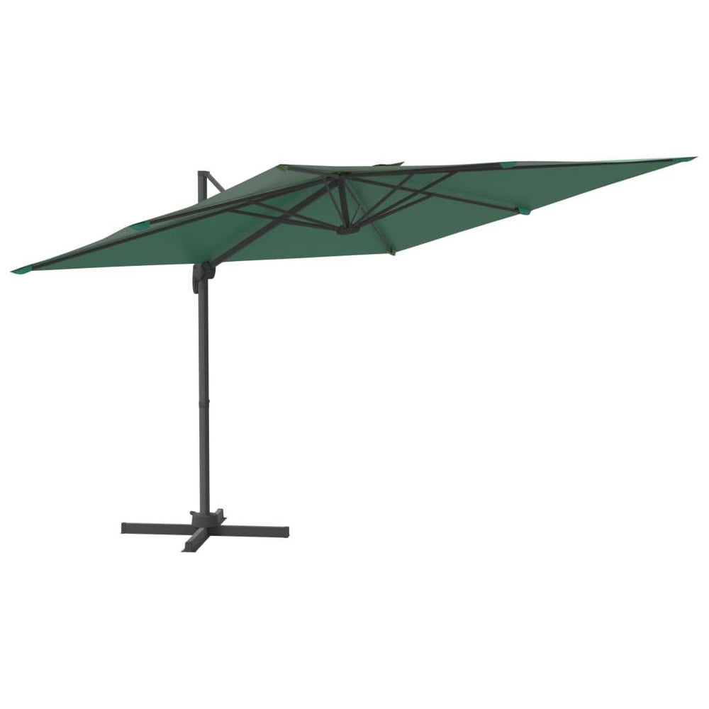 Gembės formos skėtis su LED, žalios spalvos, 400x300cm
