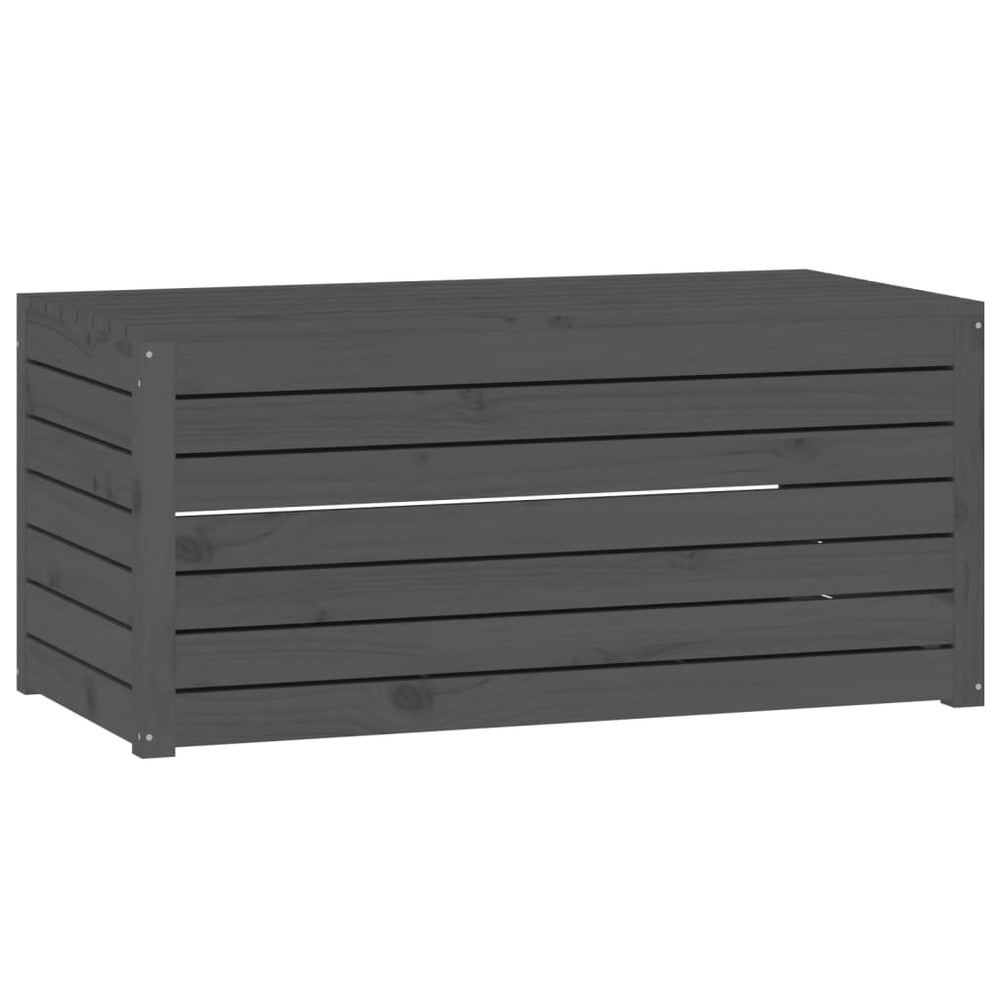 Sodo dėžė, pilka, 101x50,5x46,5cm, pušies medienos masyvas