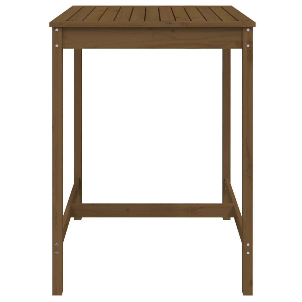 Sodo stalas, medaus rudas, 82,5x82,5x110cm, pušies masyvas