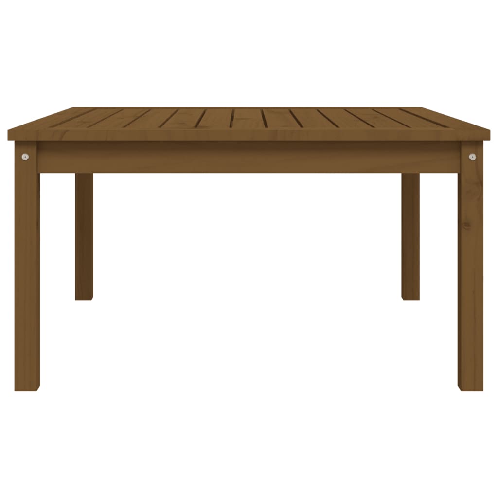 Sodo stalas, medaus rudas, 82,5x82,5x45cm, pušies masyvas