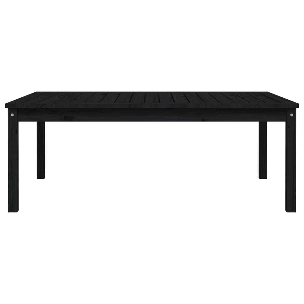 Sodo stalas, juodas, 121x82,5x45cm, pušies medienos masyvas