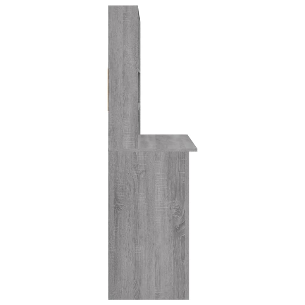 Rašomasis stalas, pilkas ąžuolo, 102x45x148cm, mediena