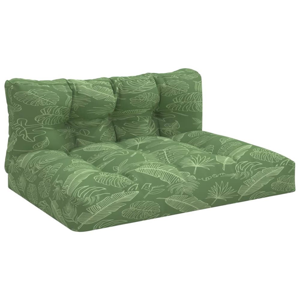 Pagalvėlės sofai iš palečių, 2vnt., audinys, su lapais